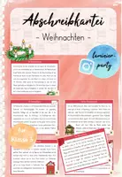 Vorschau - Aufgabenkarten - Abschreibkartei: Weihnachten - Deckblatt
