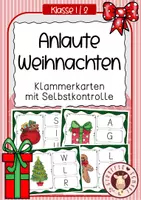 Vorschau - Unterrichtsreihen - 38 Klammerkarten ANLAUTE "Weihnachten / Winter" - Deckblatt