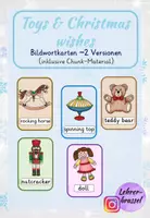 Vorschau - Bildkarten - Toys | Christmas wishes | Bildwortkarten | Flash cards | Weihnachten - Deckblatt