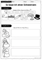 Vorschau - Unterrichtsreihen - Vorgangsbeschreibung: So baue ich einen Schneemann (Klasse 3/4) - Seite 2