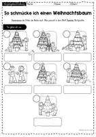 Vorschau - Unterrichtsreihen - Vorgangsbeschreibung: So schmücke ich einen Weihnachtsbaum/Christbaum (Klasse 3/4) - Seite 1