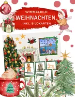 Vorschau - Stationenlernen - Wimmelbild Weihnachten inkl. Bildkarten - Deckblatt