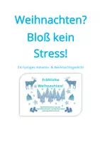 Vorschau - Text - Weihnachten? Bloß kein Stress! - Gedicht mit Stressbremse - Deckblatt