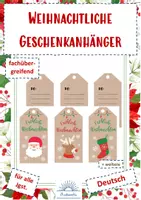 Vorschau - Mal- und Bastelvorlagen - Geschenkanhänger Weihnachten (fachübergreifend/ DAZ/DAF) - Deckblatt