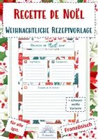 Vorschau - Arbeitsblätter - Recette de Noël - Vorlage Weihnachtsrezept - Weihnachten (Französisch) - Deckblatt