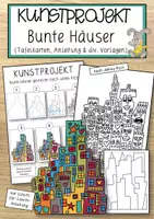 Vorschau - Mal- und Bastelvorlagen - Kunstprojekt James Rizzi - Deckblatt
