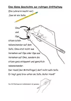 Vorschau - Arbeitsblätter - Spontane Wiederholung der Schreibrichtung und Form einzelner Buchstaben der Lateinischen Ausgangsschrift - Seite 1