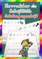 Vorschau - Arbeitsblätter - Spontane Wiederholung der Schreibrichtung und Form einzelner Buchstaben der Schulausgangsschrift - Deckblatt