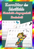 Vorschau - Arbeitsblätter - Spontane Wiederholung der Schreibrichtung und Form einzelner Buchstaben der Vereinfachten Ausgangsschrift Druckschrift - Deckblatt