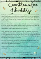 Vorschau - Poster - Countdown "Geburtstag" Klassenplakat mit Ziffernkärtchen - Seite 1