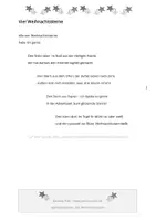 Vorschau - Text - Vier Weihnachtssterne - Gedicht + Hilfe zum Auswendiglernen - Seite 1