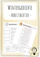 Vorschau - Arbeitsblätter - Gedichte Winter - Lyrische Arbeit in der Grundschule - Seite 1