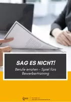 Vorschau - Spiele - Bewerbungen schreiben - Spiel: Sag es nicht "Berufe" - Deckblatt