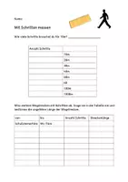 Vorschau - Arbeitsblätter - mit schritten messen - Deckblatt