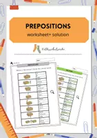 Vorschau - Arbeitsblätter - Prepositions - read & colour worksheet + solution - Deckblatt