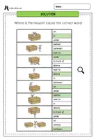 Vorschau - Arbeitsblätter - Prepositions - read & colour worksheet + solution - Seite 2