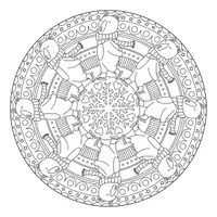 Vorschau - Mal- und Bastelvorlagen - Materialpaket 30 Mandalas zum Thema Weihnachten und Winter Malbuch Kopiervorlage - Seite 2