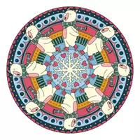 Vorschau - Mal- und Bastelvorlagen - Materialpaket 30 Mandalas zum Thema Weihnachten und Winter Malbuch Kopiervorlage - Seite 3
