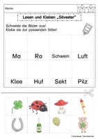 Vorschau - Arbeitsblätter - Lesen und Kleben Silvester - Seite 2