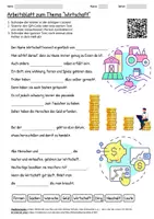 Vorschau - Arbeitsblätter - Arbeitsblatt "Wirtschaft" + Onlineübung & MP3 + Infografiken - Deckblatt