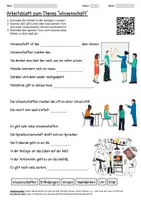 Vorschau - Arbeitsblätter - Arbeitsblatt "Wissenschaft" + Onlineübung & MP3 + Infografik - Deckblatt