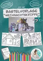 Vorschau - Stationenlernen - Bastelvorlage "DIY-Weihnachtskrippe" / Weihnachten - Deckblatt