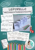 Vorschau - Mal- und Bastelvorlagen - Leporello "Weihnachtsgeschichte" / Weihnachten - Deckblatt