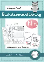 Vorschau - Arbeitsblätter - Buchstabeneinführung N Grundschrift - Deckblatt