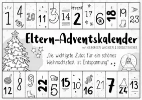 Vorschau - Mal- und Bastelvorlagen - Eltern-Adventskalender / DIY Adventskalender für zu Hause - Seite 1