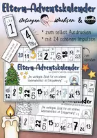 Vorschau - Mal- und Bastelvorlagen - Eltern-Adventskalender / DIY Adventskalender für zu Hause - Deckblatt