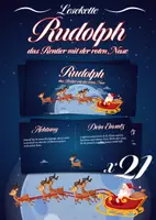 Vorschau - Spiele - Weihnachten Rudolph - das Rentier Lesekette - Deckblatt
