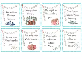 Vorschau - Fördermaterial/Inklusion - Plauderkärtchen/Sprechanlässe zum Winter - Seite 1