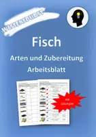 Vorschau - Arbeitsblätter - Fisch - Arten und Zubereitung Arbeitsblatt - Deckblatt