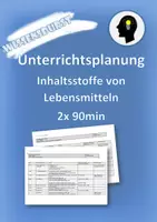 Vorschau - Stundenentwürfe - Nährstoffe in Lebensmitteln Unterrichtsplanung 2x 90min - Deckblatt