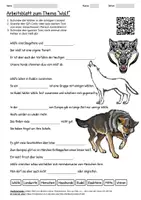 Vorschau - Arbeitsblätter - Arbeitsblatt "Wolf" + Onlineübung & MP3 + Mindmap + Infografik - Deckblatt