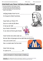 Vorschau - Arbeitsblätter - Lernposter + Arbeitsblatt "Wolfgang Amadeus Mozart" + Onlineübung & MP3 + Mindmap + Infografik - Seite 1