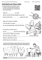 Vorschau - Arbeitsblätter - Lernposter + Arbeitsblatt "Wolle" + Onlineübung & MP3 + Mindmap + Infografik - Seite 1