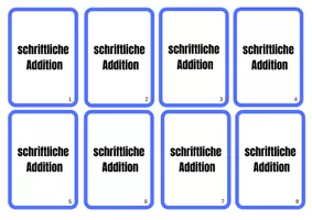 Vorschau - Aufgabenkarten - Schriftliche Addition und Subtraktion Aufgabenkarten - Seite 1