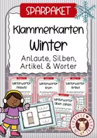Vorschau - Stationenlernen - Sparpaket Klammerkarten Winter - Deckblatt