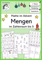 Vorschau - Arbeitsblätter - Mathe im Advent - Mengen bis 5 (Arbeitsblätter) - Deckblatt