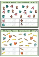 Vorschau - Fördermaterial/Inklusion - Mathe im Advent - Kartei Strichlisten im ZR 10 - Seite 3