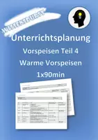 Vorschau - Stundenentwürfe - Unterrichtsplanung Warme Vorspeisen 2 - Deckblatt