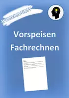 Vorschau - Arbeitsblätter - Vorspeisen Fachrechen Übung Kalkulation - Deckblatt