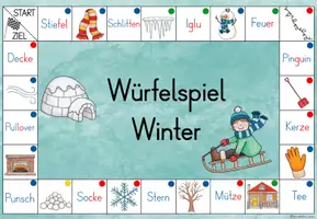 Vorschau - Arbeitsblätter - Würfelspiel Winter: Schreiben und Lesen - Seite 3
