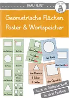 Vorschau - Fördermaterial/Inklusion - Geometrische Flächen - Merkplakate / Poster / Wortspeicher (Kl. 1/2) - Deckblatt