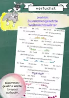 Vorschau - Arbeitsblätter - Zusammengestzte Weihnachtswörter - Deckblatt