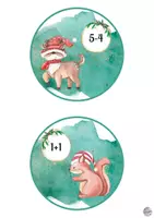 Vista previa - Otros - Números para el Calendario de Adviento (animales del Bosque) - página 1