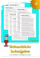 Vorschau - Arbeitsblätter - Weihnachtliche Sachaufgaben - Deckblatt