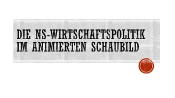 Vorschau - Präsentationen/Tafelbilder - Die NS-Wirtschaftspolitik im animierten PowerPoint-Schaubild - Seite 1