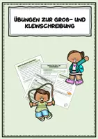 Vorschau - Arbeitsblätter - Materialpaket Groß- und Kleinschreibung mit Übungen, Karteikarten, Mini Test, 3-fach differenzierten Klassenarbeiten und Lösungen - Deckblatt